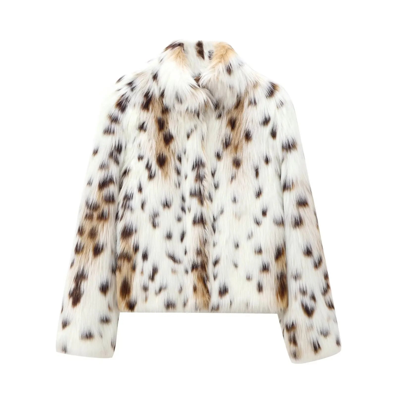 Manteau en fausse fourrure effet léopard