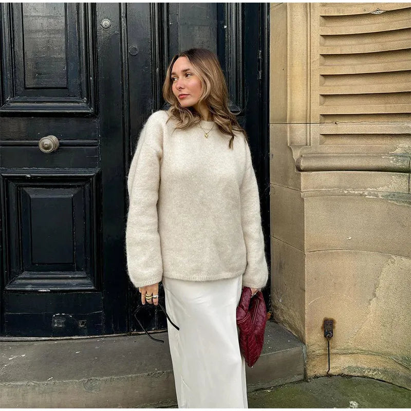Pull en mohair col rond