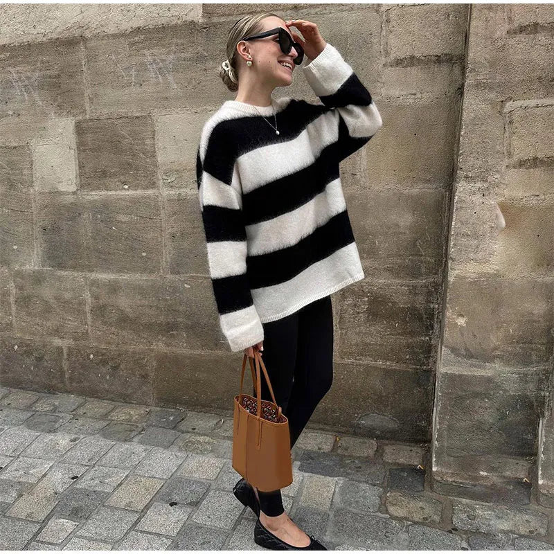 Pull en mohair col rond