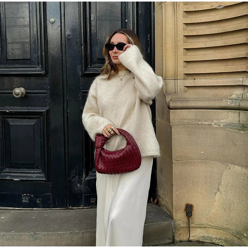 Pull en mohair col rond