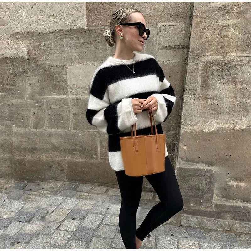 Pull en mohair col rond