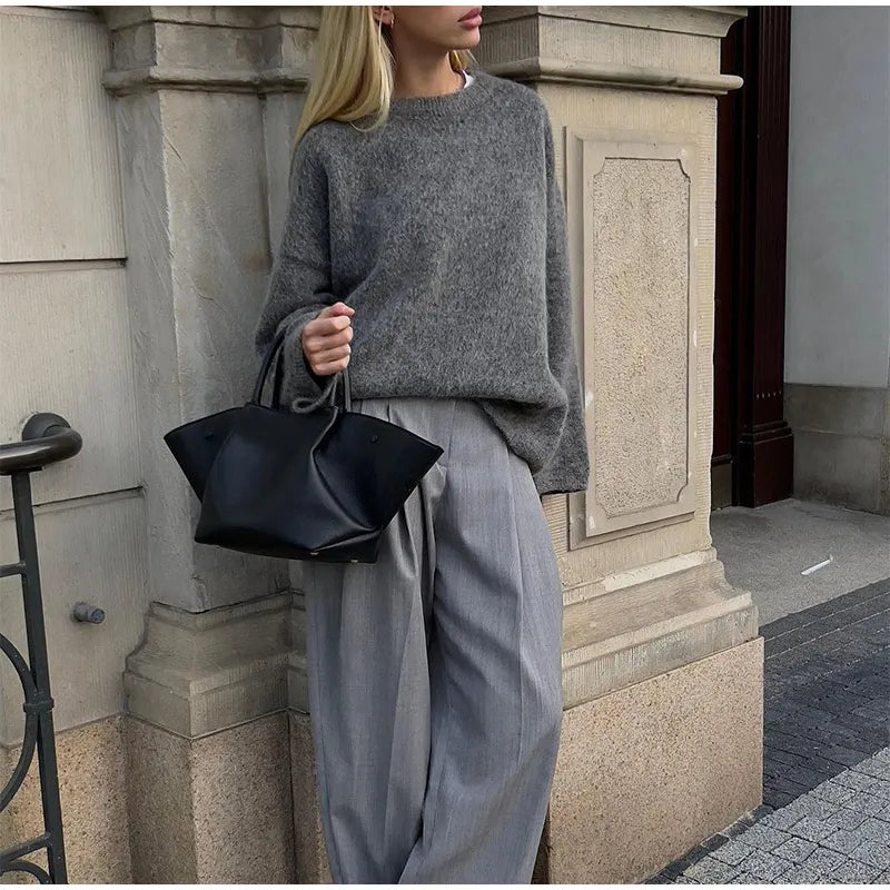Pull en mohair col rond