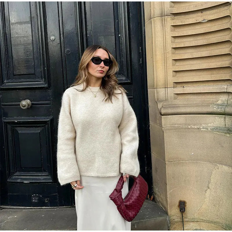 Pull en mohair col rond