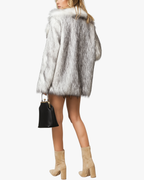 Manteau en fausse fourrure - Gris