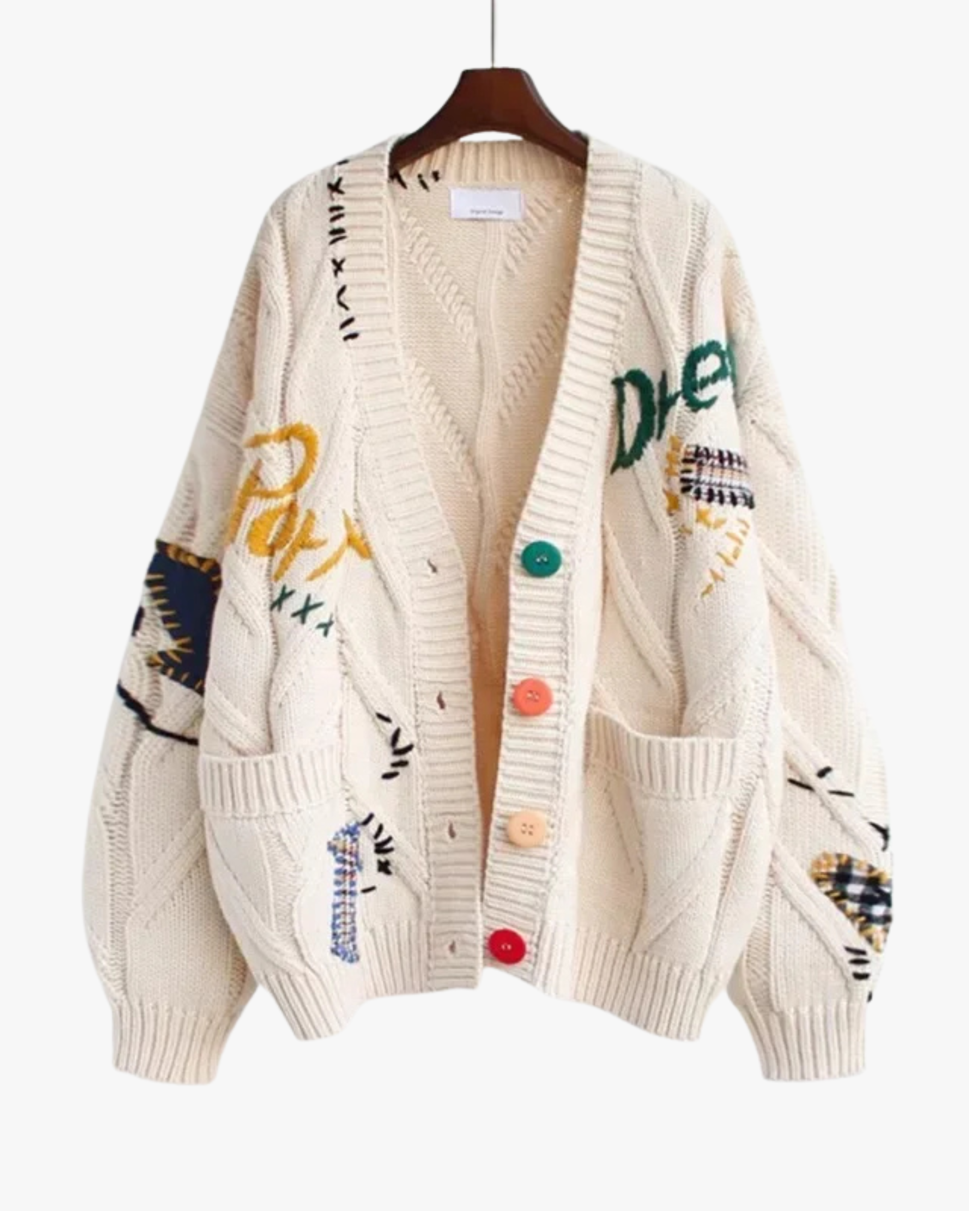 Cardigan tricoté à motifs