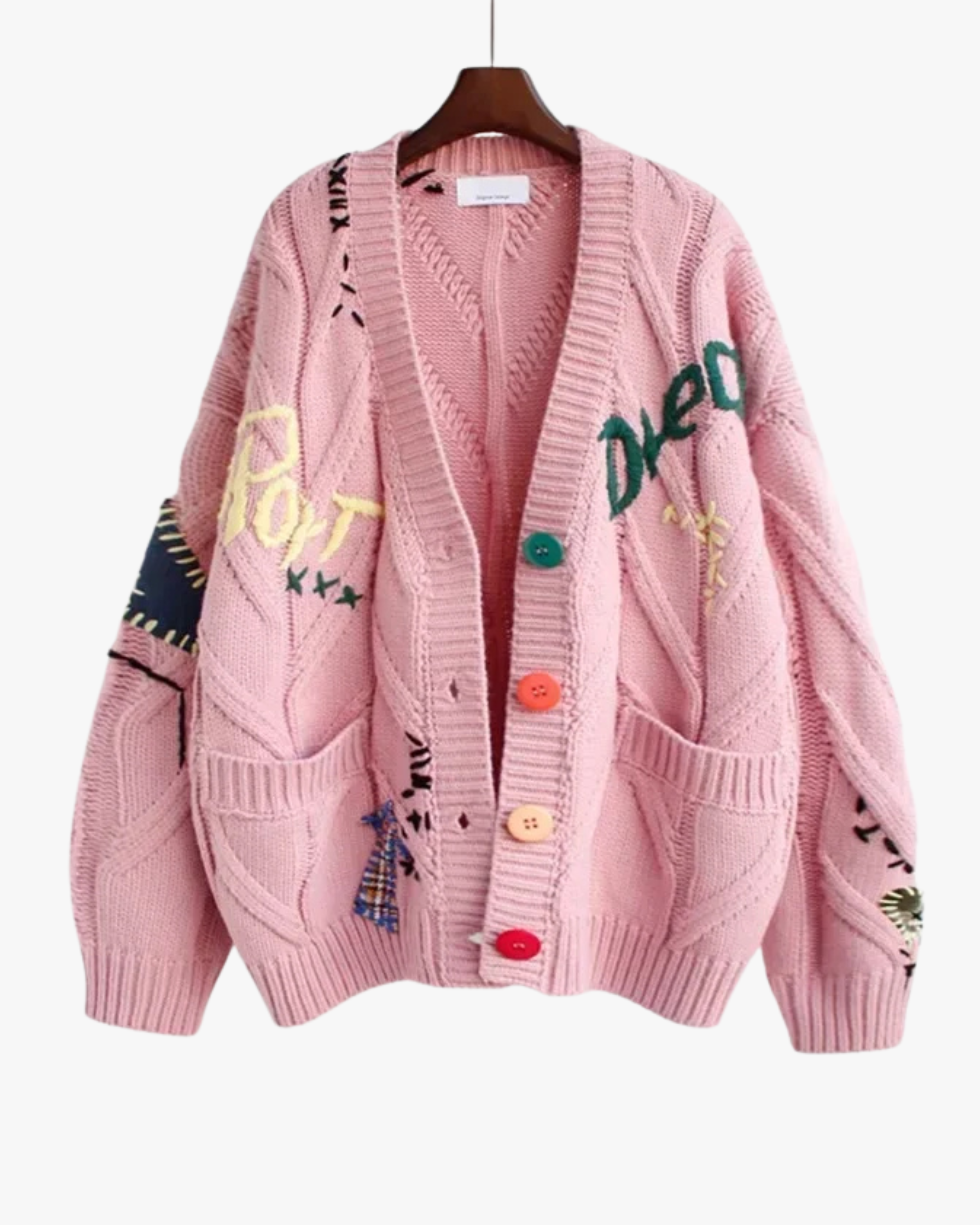 Cardigan tricoté à motifs