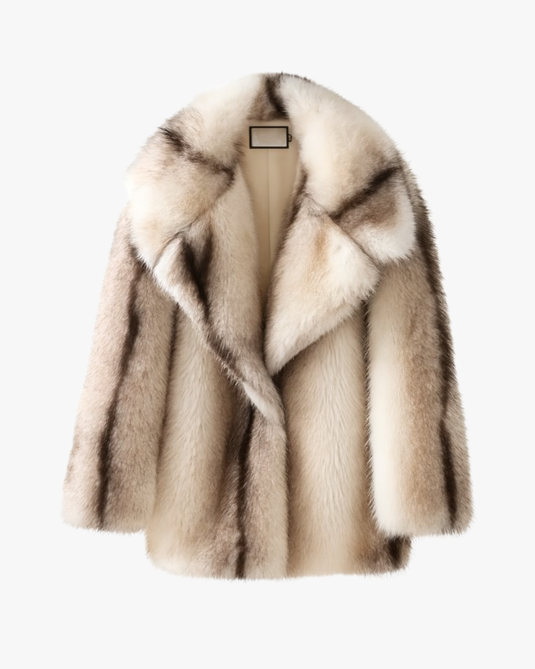 Manteau en fausse fourrure dégradée - blanc