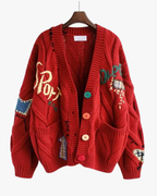 Cardigan tricoté à motifs