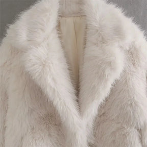 Manteau Fausse fourrure blanc