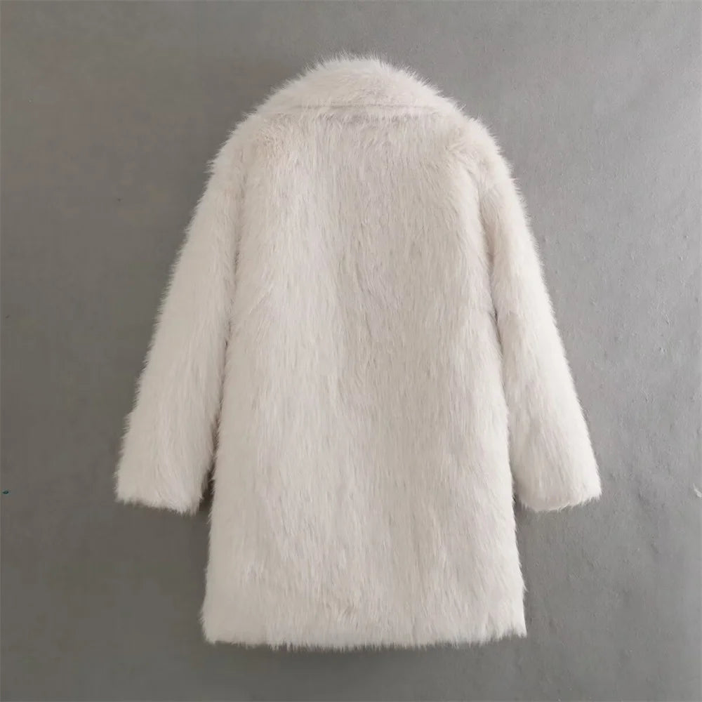 Manteau Fausse fourrure blanc