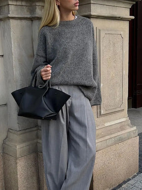 Pull en mohair col rond