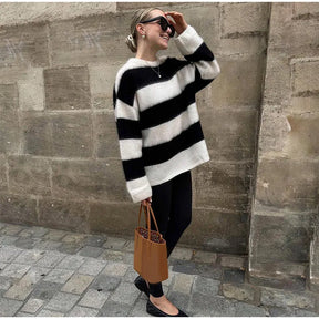 Pull en mohair col rond