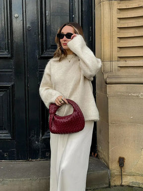 Pull en mohair col rond