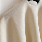 Poncho à carreaux effet cachemire – Blanc