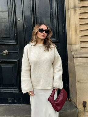 Pull en mohair col rond